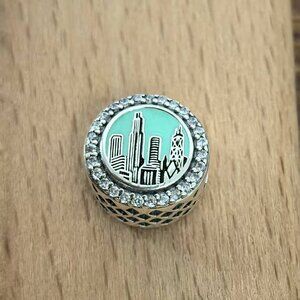 Pandora Chicago City Skyline Charm, S925 Silver Bracelets